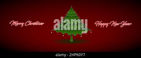 Merry Christmas and Happy New Year concept Stock Vector