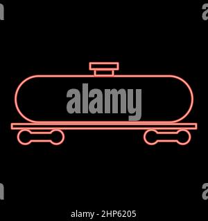 Neon cistern red color vector illustration flat style image Stock Vector