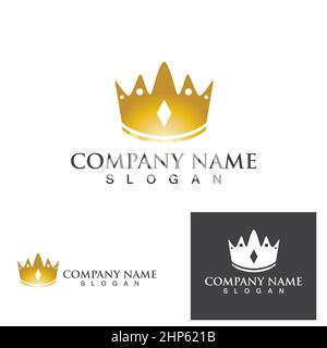 Crown Logo Template vector icon Stock Vector