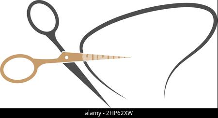 Scissor icon ilustration template Stock Vector
