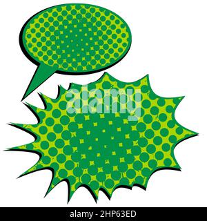 Comic speech bubbles with dots Stock Vector