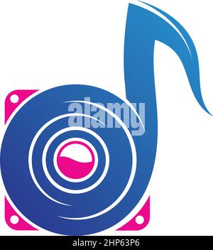 speaker music note  icon vector illustration design Stock Vector