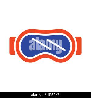 Classic snowboard ski goggles vector icon Stock Vector