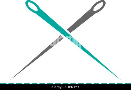 Needle icon logo illustration template Stock Vector