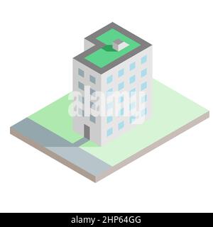 Isometric skyscraper building Stock Vector