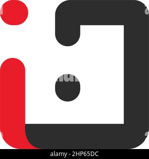 ID  letter icon illustration vector design Stock Vector