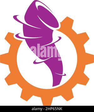 tornado gear  vector icon illustration design Stock Vector