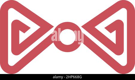 Bowties icon logo flat design template Stock Vector