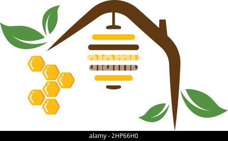bee hive vector icon illustration Stock Vector