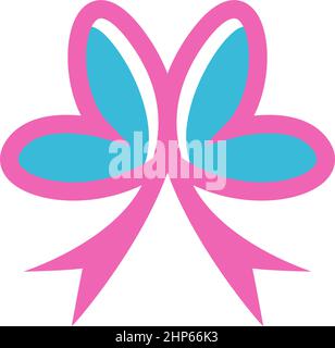 Bowties icon logo flat design template Stock Vector