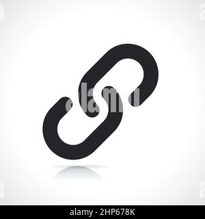 chain or link black icon Stock Vector