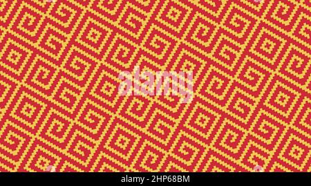 Seamless African vector pattern Stock Photo