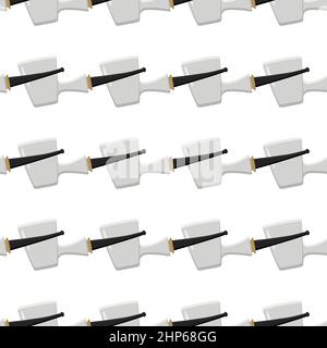 many identical seamless types smoke pipes different size for tobacco Stock Vector