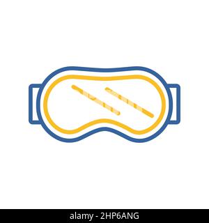 Classic snowboard ski goggles vector icon Stock Vector