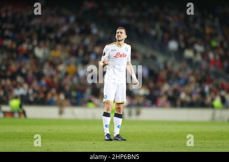 Barcelona, Spain. 17th Feb, 2022. Fabian Ruiz (Napoli) Football/Soccer : UEFA Europa League Knock-out Play-off 1st leg match between FC Barcelona 1-1 SSC Napoli at the Camp Nou in Barcelona, Spain . Credit: Mutsu Kawamori/AFLO/Alamy Live News Stock Photo