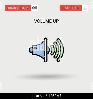 Volume up Simple vector icon. Stock Vector