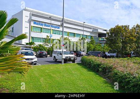 The Mackay Base Hospital is the major hospital for the Central Queensland Region situated in Mackay, Queensland, Australia Stock Photo