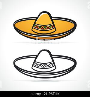 sombrero or mexican hat icon Stock Vector