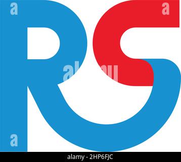Rs letter icon business vector design Stock Vector
