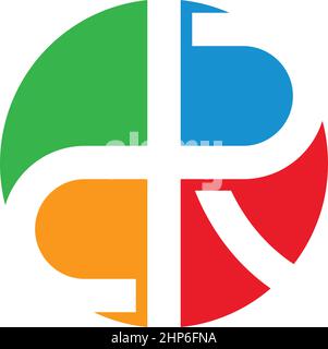 DR letter icon illustration vector design Stock Vector