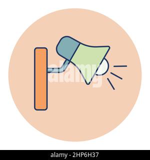 Loudspeaker or megaphone vector icon Stock Vector