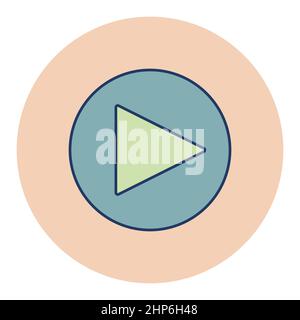 Play button vector flat icon Stock Vector