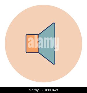 Speaker vector flat icon. Music sign Stock Vector