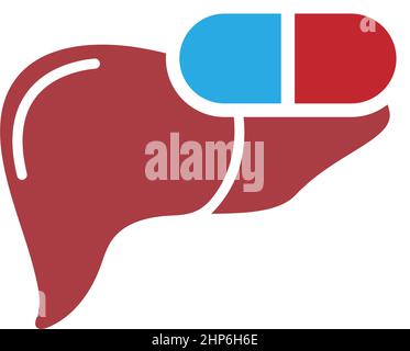Human liver icon logo design template Stock Vector
