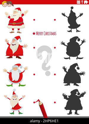 cartoon Santa Claus on Christmas time coloring page Stock Vector Image ...