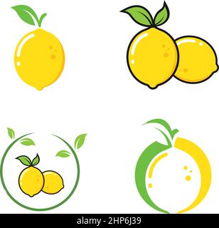 lemon  fruit  vector  illustration concept  design Stock Vector