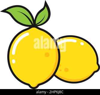 lemon  fruit  vector  illustration concept  design Stock Vector
