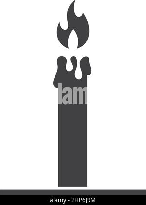 black candle icon vector illustration design template Stock Vector