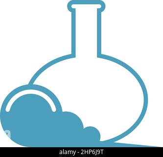 Science bottle lab logo icon design template Stock Vector