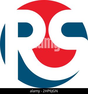 Rs letter icon business vector design Stock Vector