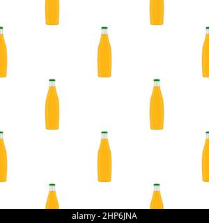 Illustration on theme seamless beer glass bottles with lid for brewery Stock Vector