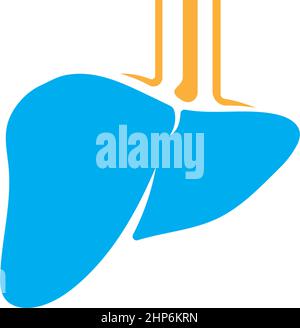 Human liver icon logo design template Stock Vector