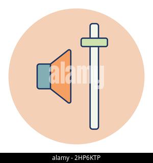 Audio volume slider control vector icon Stock Vector