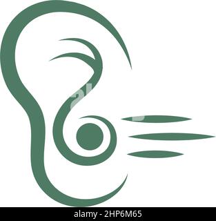 Ears logo icon flat design template Stock Vector