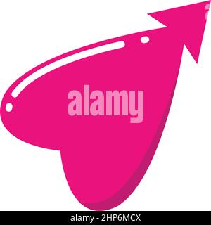 unique Love arrow  Vector icon illustration design Stock Vector