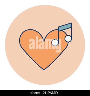 Like music vector icon. Musical note sign Stock Vector