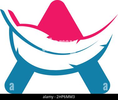 A Letter feather  Business Template Vector icon design Stock Vector