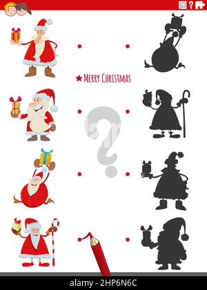 Cartoon Illustration of Educational Shadow Activity Task for Preschool ...