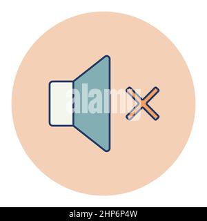 Sound on off vector icon. Volume. Mute button Stock Vector