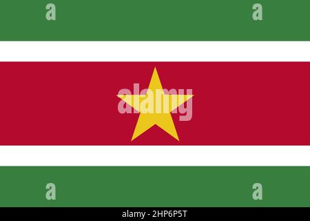 Flag of Suriname Stock Vector