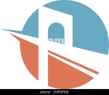 Bridge Logo Template vector icon illustration Stock Vector