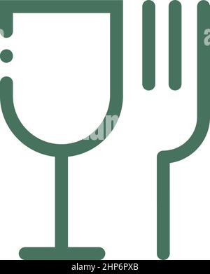 Food safe icon flat design template Stock Vector