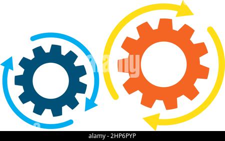 rotation Gear  Template vector icon illustration Stock Vector