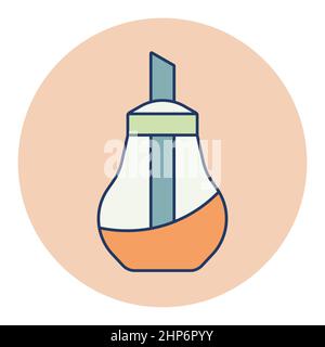 Sugar bowl shaker bottle vector icon Stock Vector