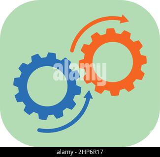 rotation Gear  Template vector icon illustration Stock Vector