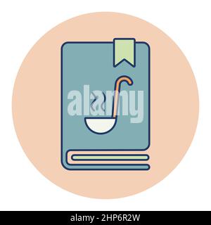 Cookbook or cookery book vector icon. Recipe book Stock Vector